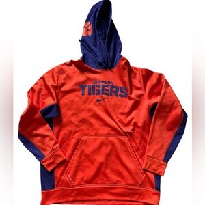 Nike Clemson Tigers Team Hoodie Men's XL Therma‎ Fit Pullover Orange Sports✅